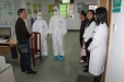 市卫生专家组到我院检查人感染H7N9禽流感防控工作